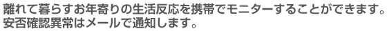 孤独死安否確認システム 高齢者の一人暮らし